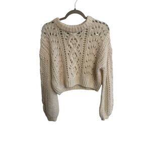 Urban Outfitters Women’s Cropped Sweater size Medium Boho Knit
